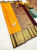 Kanjivaram Pure Wedding Silk Saree Mango Yellow Color w/ Blouse