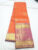 Kanchi Pure Handloom Silk Sarees Peacock Design Jaffa Orange w/ Magenta Color