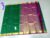 Kanchi Soft Silk Sarees Putta Design Fun Green w/ Magenta Color