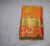 Kanjivaram Soft Silk Sarees Mango and Flower Design Ochre orange w/ Fire Brick Red Color