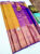 Big Border Kanjivaram Pure Silk Saree Fanta Orange w/ Purple Color