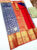 Trendy Latest Design Kanjivaram Pure Silk Saree Ink Blue w/ Red Color