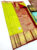 New Design Kanjivaram Pure Bridal Silk Saree Lemon Green w/ Red Color