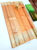 New Trendy Design Kanjivaram Pure Silk Sarees Peach Color w/ Blouse Copper Zari