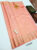 Copper Zari Work Kanjivaram Pure Silk Sarees Peach Color w/ Blouse