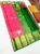 New Circle Design Kanjivaram Pure Silk Saree Rose w/ Green Color