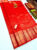 Beautiful Work Design Kanjivaram Pure Wedding Silk Saree Chilli Red Color w/ Blouse