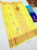 Pure Kanjivaram Fancy Silk Saree Lemon Yellow Color Copper Zari Work