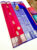 Pure Kanjivaram Fancy Silk Saree Pink w/ Ink Blue Color w/ Blouse