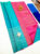 New Design Pure Soft Silks Saree Sky Blue w/ Rose Color with Blouse
