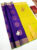 Pure Soft Silks Saree Violet w/ Lemon Yellow Color with Blouse