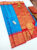 New Putta Design Pure Soft Silks Saree Sky Blue w/ Red Color